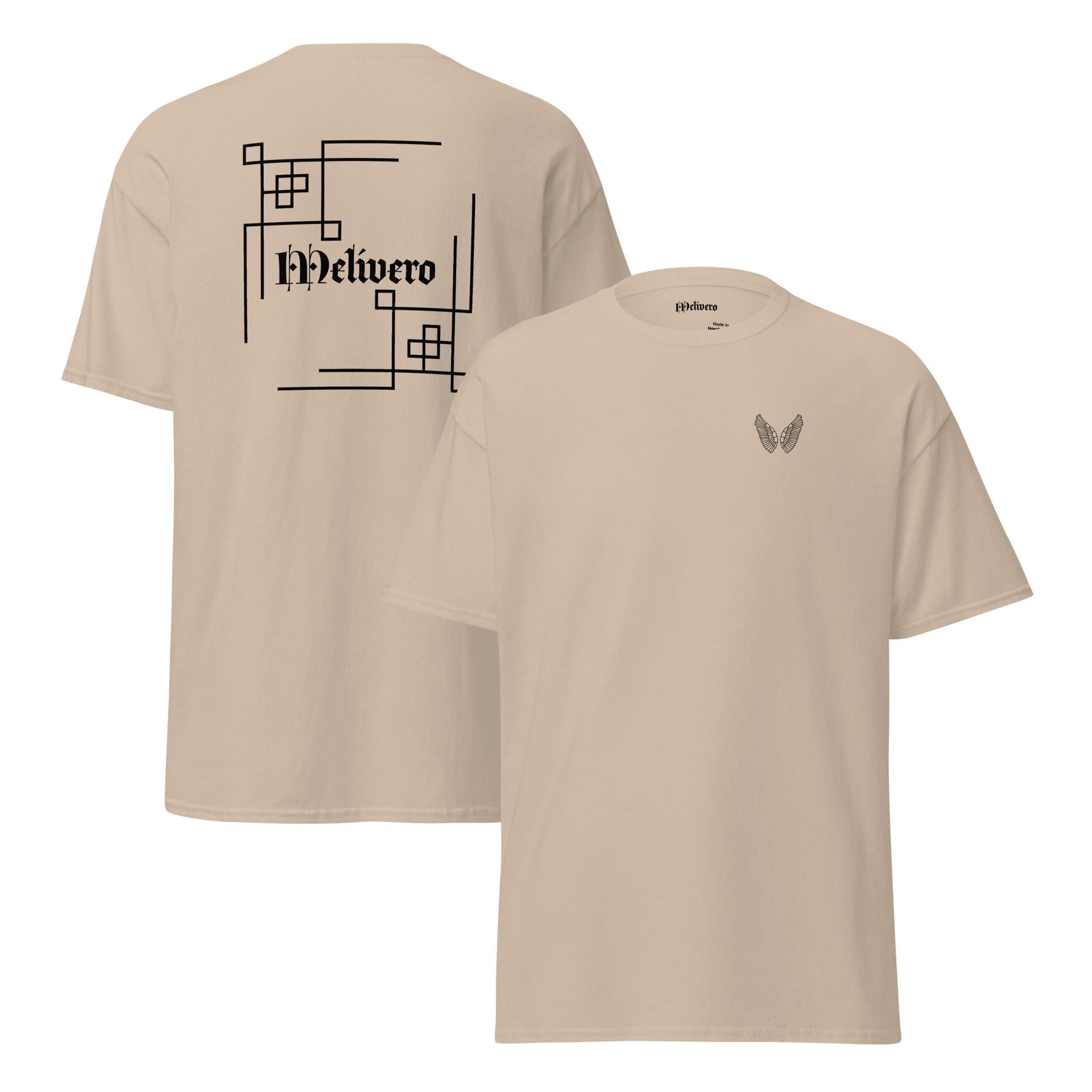 Klassisches Unisex T-Shirt | 100% Baumwolle in Naturfarben S–2XL Sand Melivero