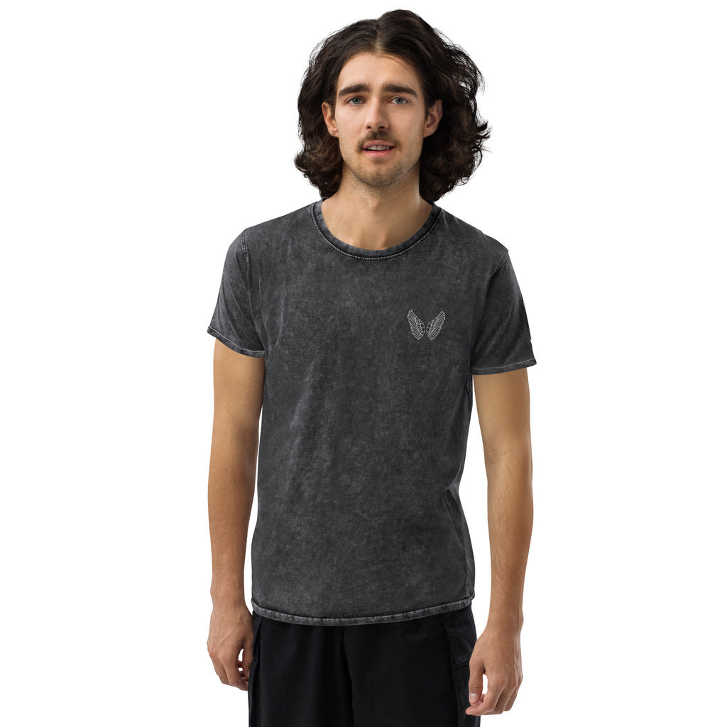 Schwarzes Denim T-Shirt Unisex | 100% Baumwolle Streetwear S–2XL Melivero