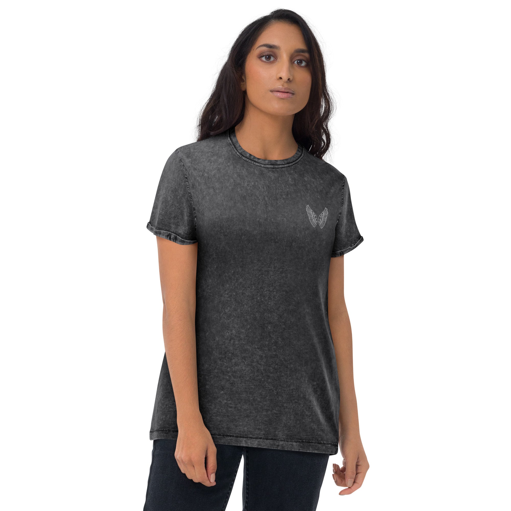 Schwarzes Denim T-Shirt Unisex | 100% Baumwolle Streetwear S–2XL Melivero
