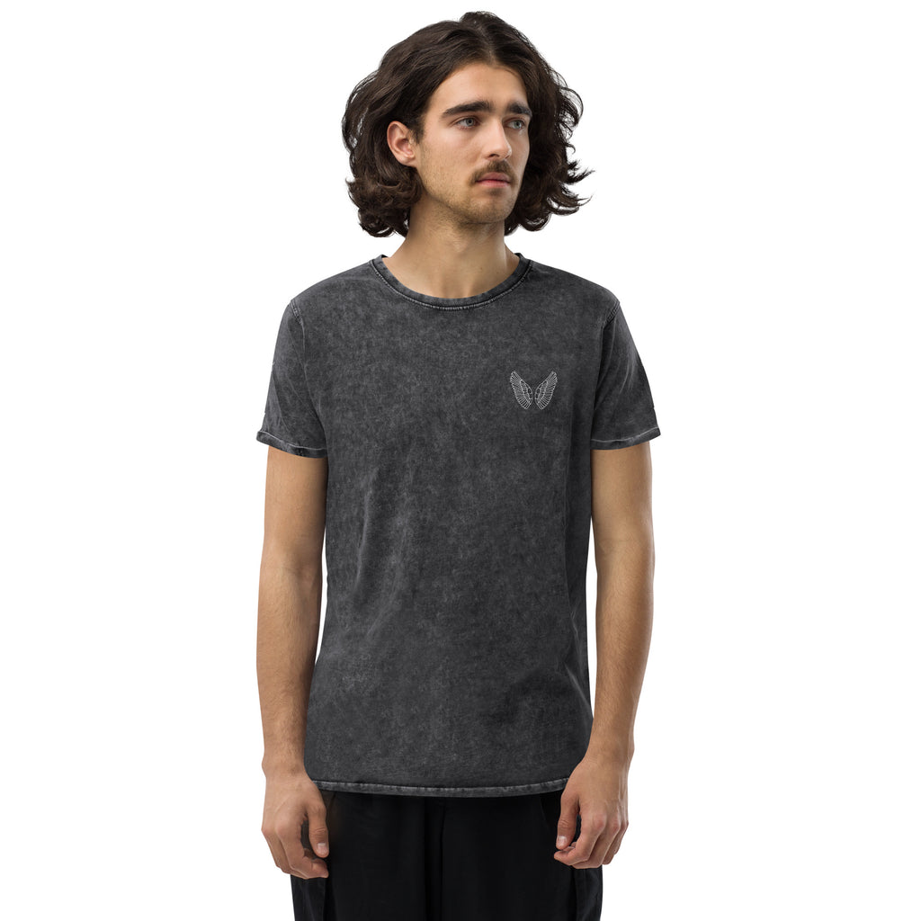 Schwarzes Denim T-Shirt Unisex | 100% Baumwolle Streetwear S–2XL Melivero