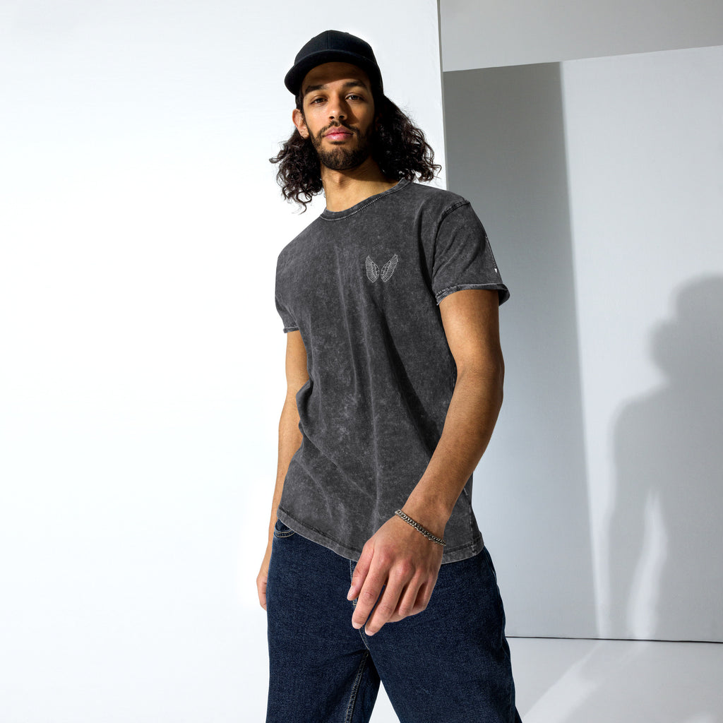 Unisex Denim T-Shirt Schwarz – 100% Baumwolle | Melivero Melivero