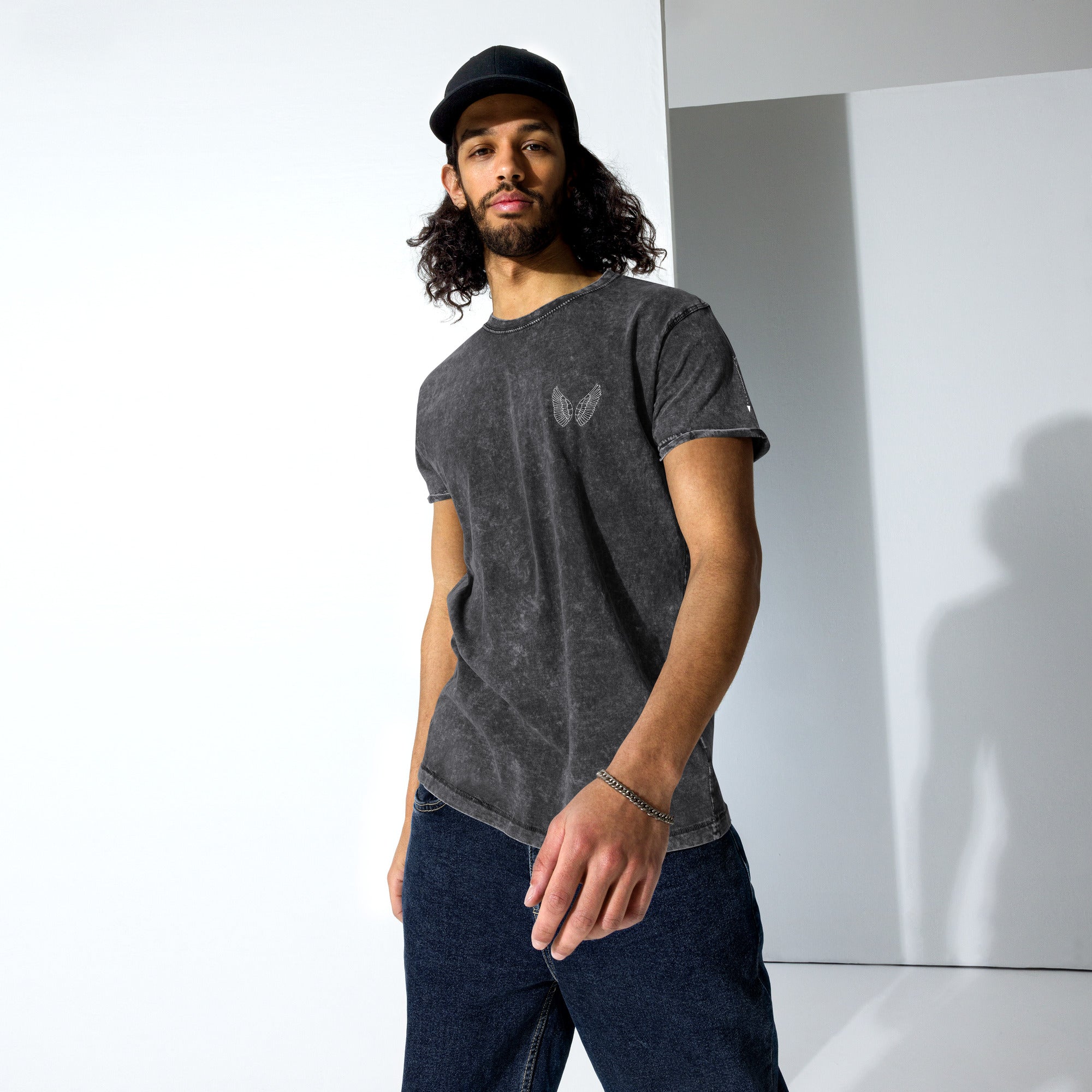Schwarzes Denim T-Shirt Unisex | 100% Baumwolle Streetwear S–2XL Melivero