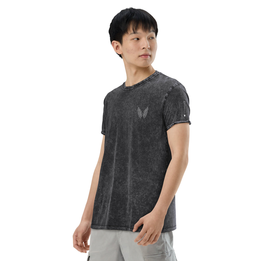 Schwarzes Denim T-Shirt Unisex | 100% Baumwolle Streetwear S–2XL Melivero