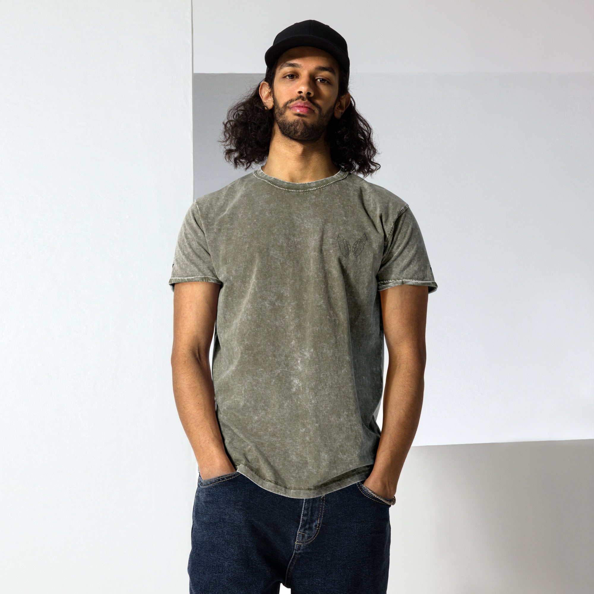 Denim T-Shirt Unisex | 100% Baumwolle Garnet Red, Army Green & Denim Blue S–2XL Melivero