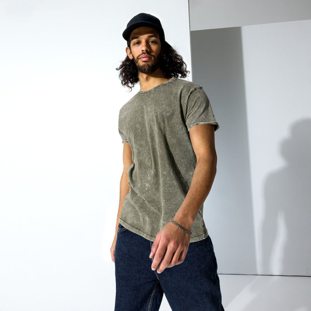Denim T-Shirt Unisex | 100% Baumwolle Garnet Red, Army Green & Denim Blue S–2XL Melivero