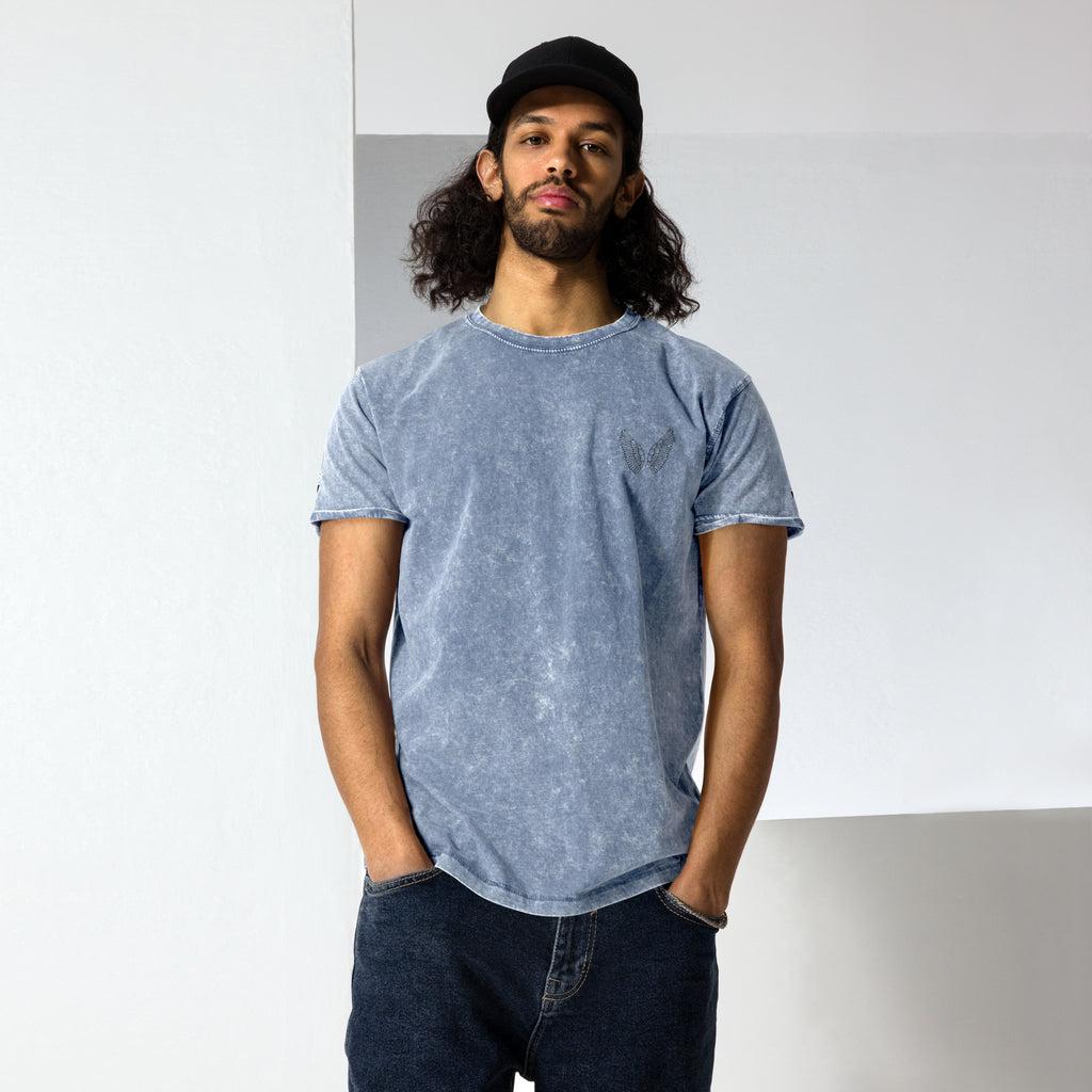 Denim T-Shirt Unisex | 100% Baumwolle Garnet Red, Army Green & Denim Blue S–2XL Melivero