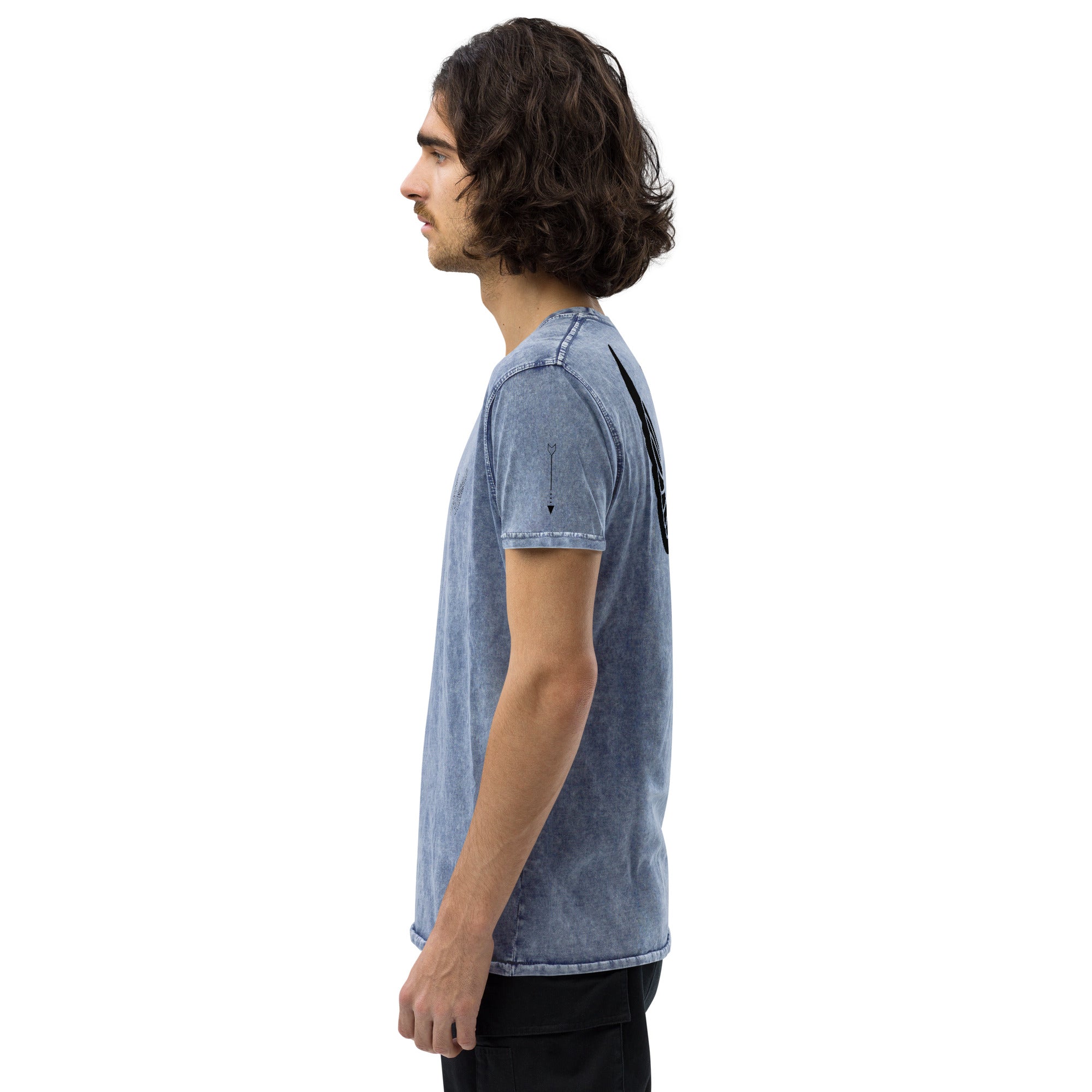 Unisex Denim T-Shirt – Garnet Red, Army Green & Denim Blue | Melivero Melivero