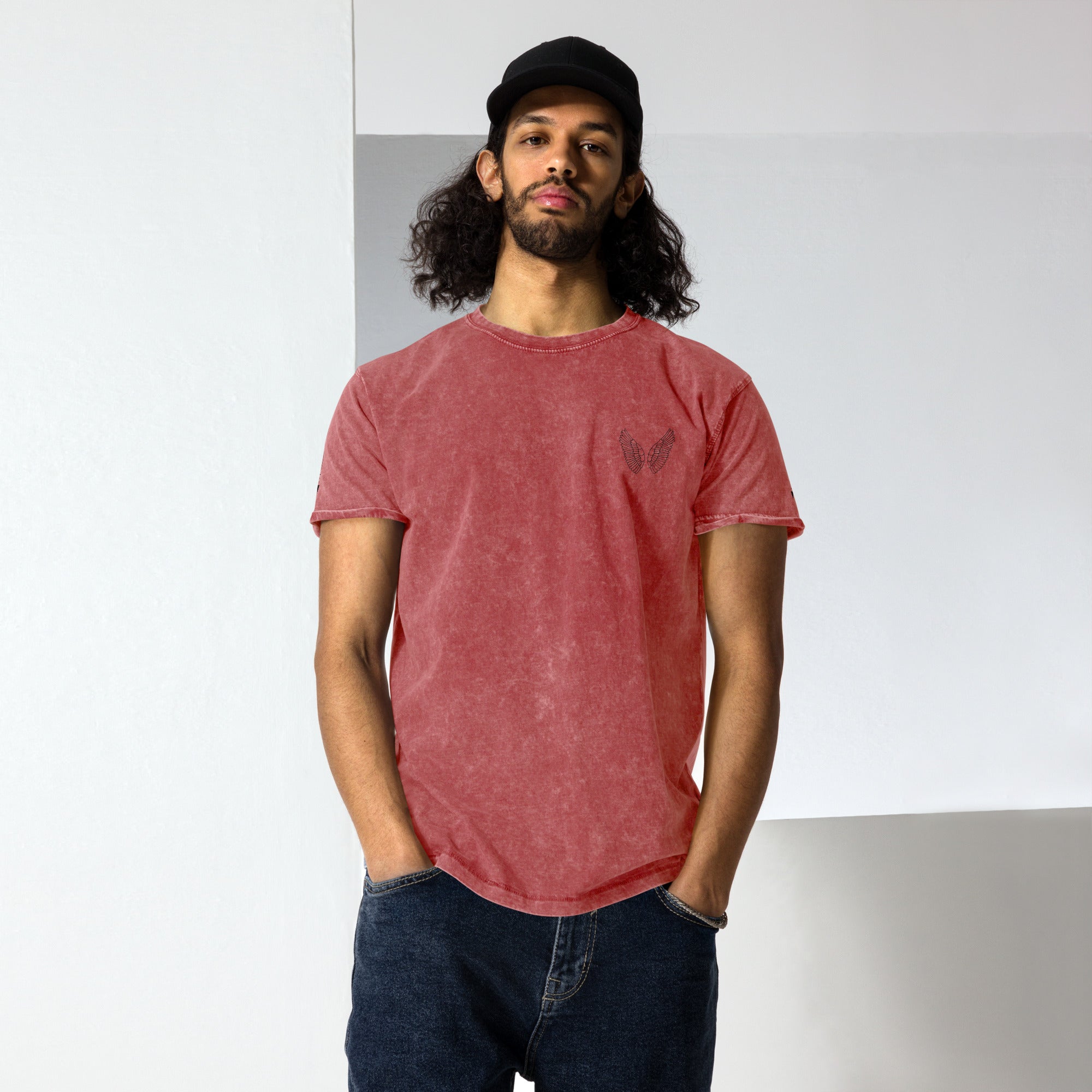 Denim T-Shirt Unisex | 100% Baumwolle Garnet Red, Army Green & Denim Blue S–2XL Melivero
