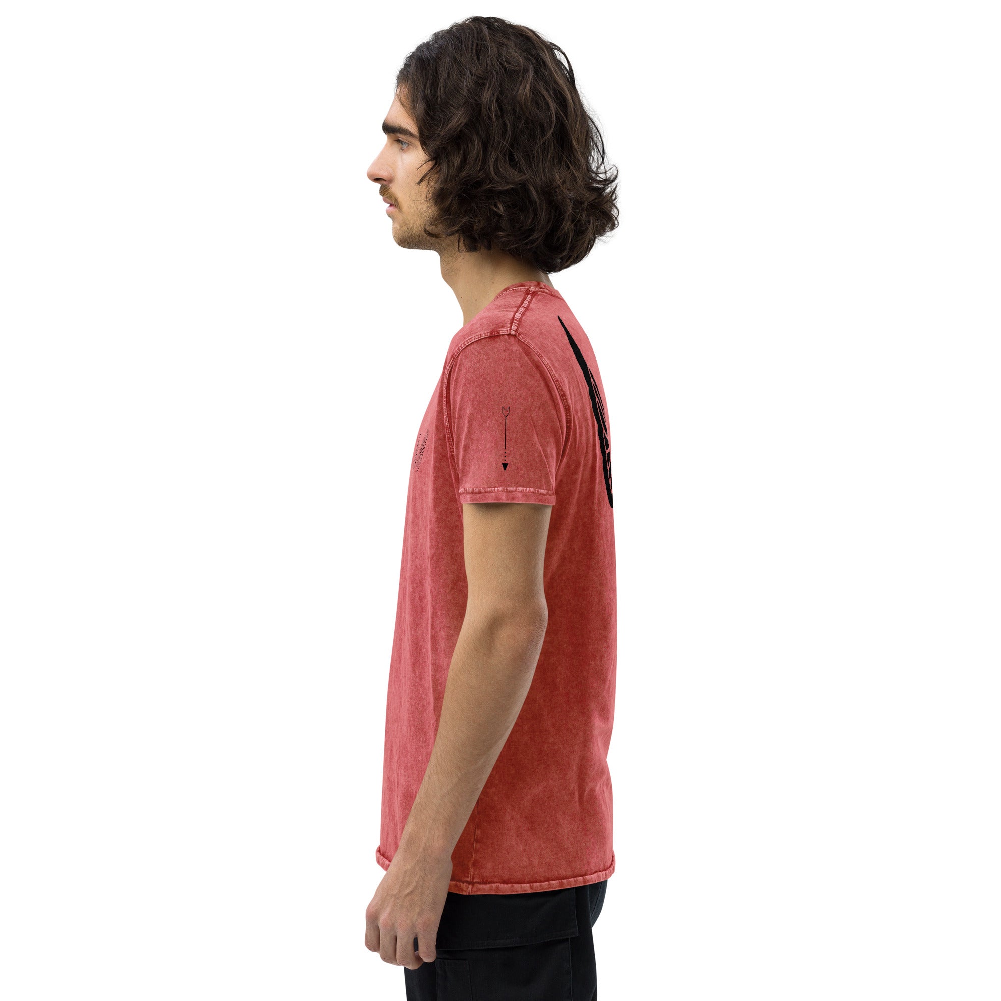 Unisex Denim T-Shirt – Garnet Red, Army Green & Denim Blue | Melivero Melivero