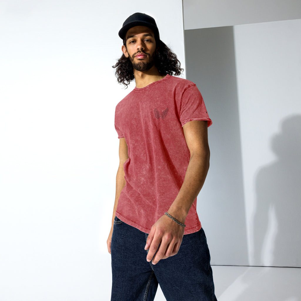 Denim T-Shirt Unisex | 100% Baumwolle Garnet Red, Army Green & Denim Blue S–2XL Melivero