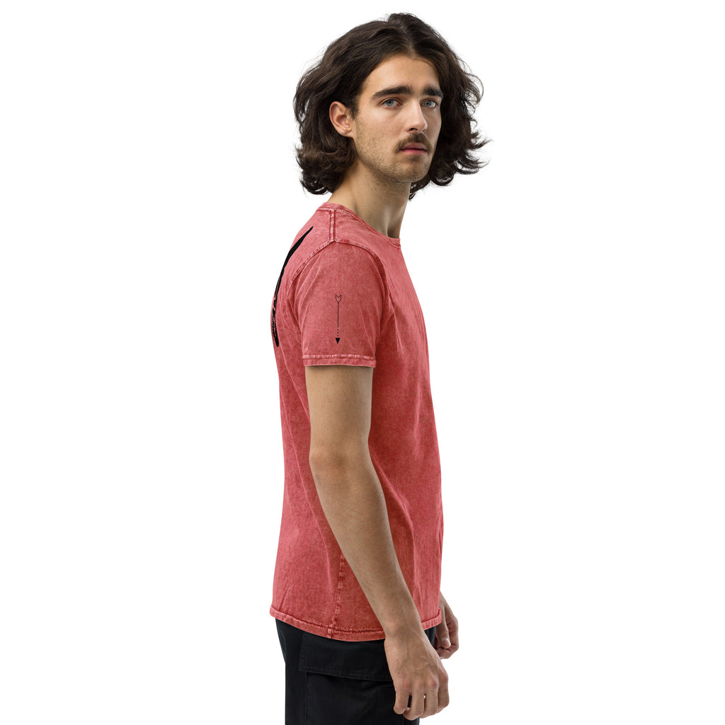 Unisex Denim T-Shirt – Garnet Red, Army Green & Denim Blue | Melivero Melivero
