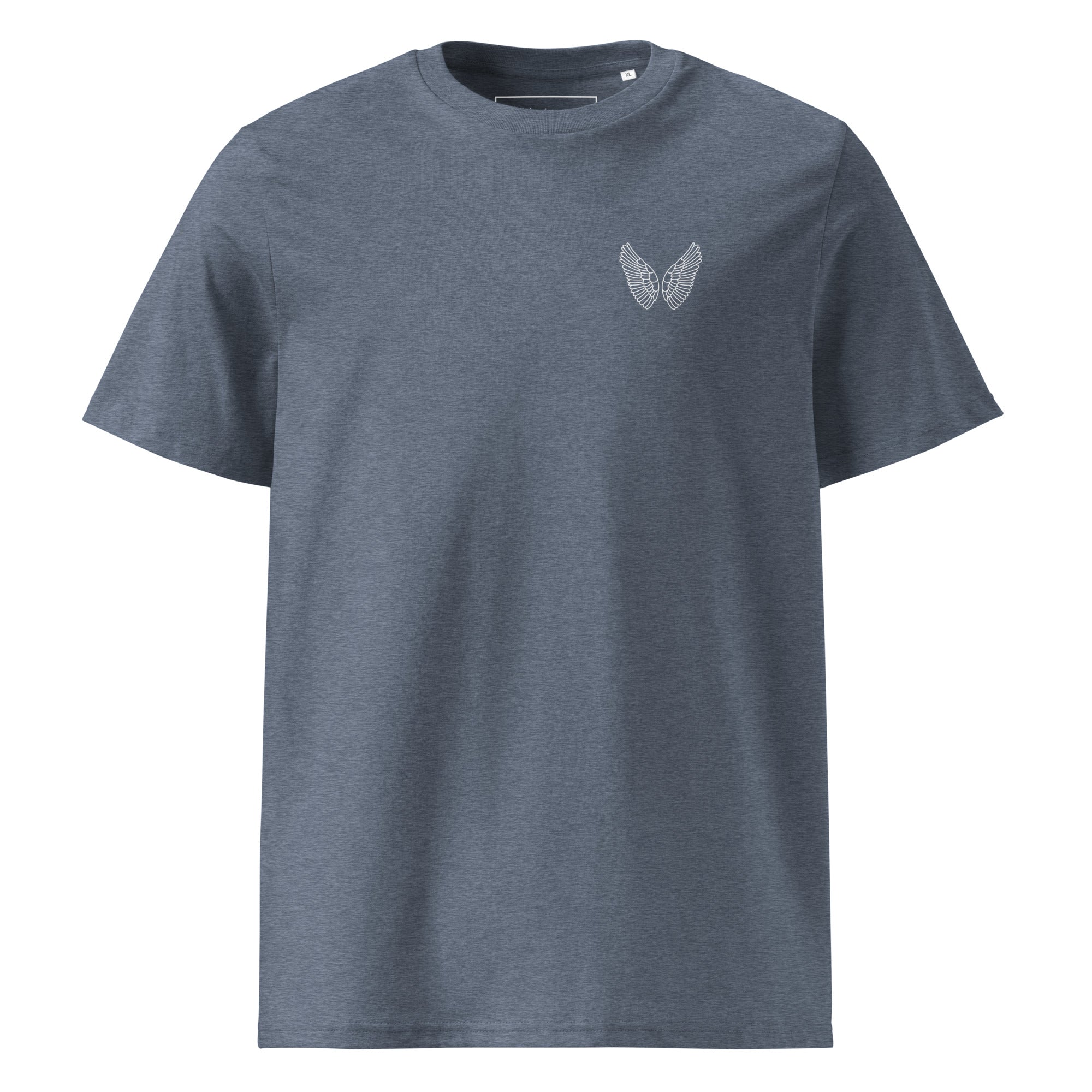 Unisex Bio T-Shirt – GOTS zertifiziert, Erdige Farben | Melivero Dark Heather Blue Melivero