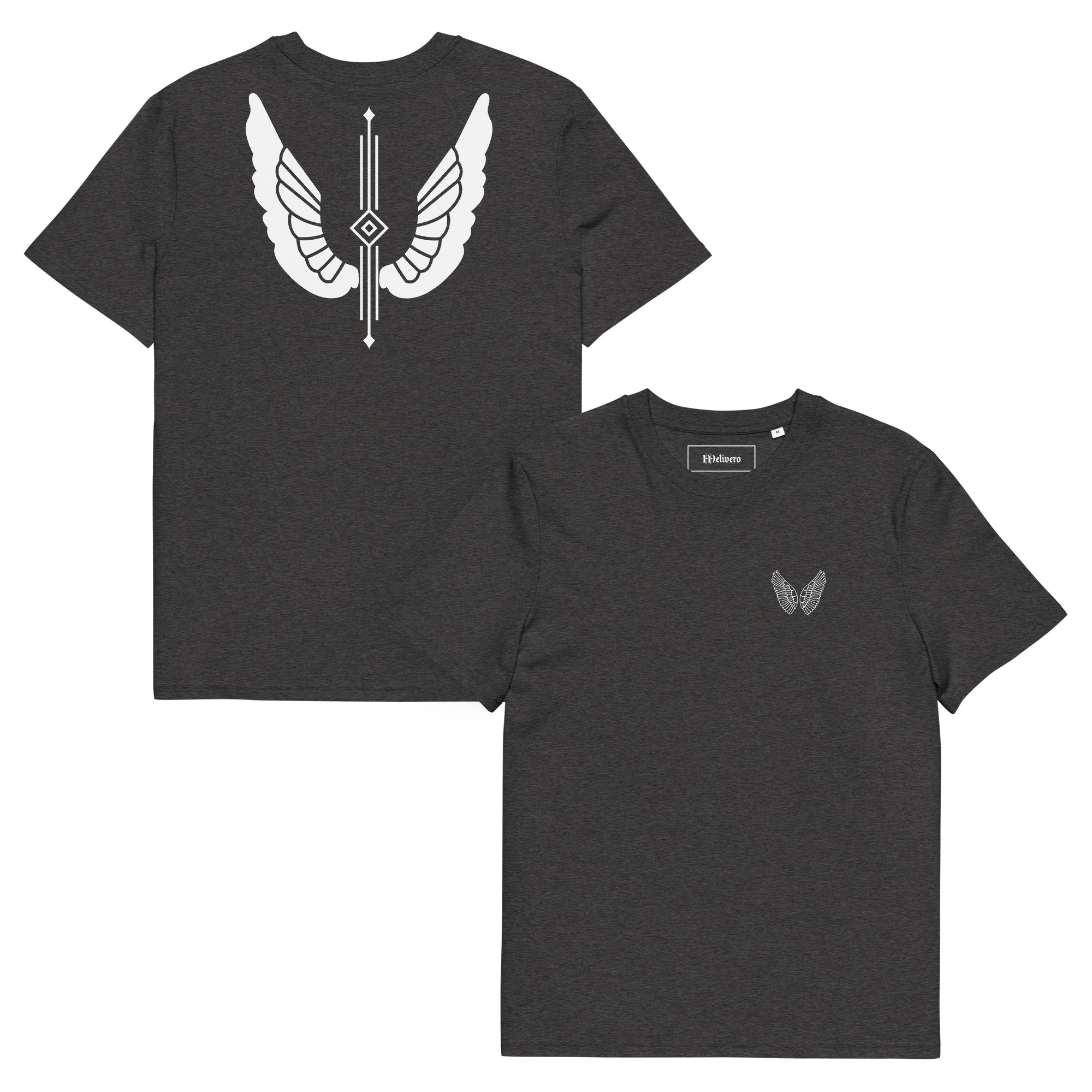 Unisex Bio-Baumwoll T-Shirt – GOTS & OEKO-TEX zertifiziert | Melivero Dunkles Heather Grau Melivero