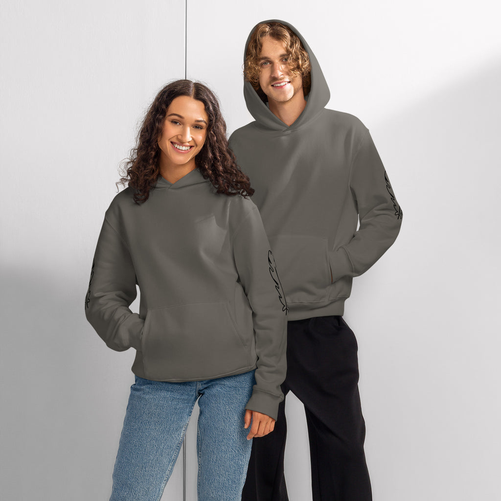 Oversized Hoodie Fleece Unisex – Erdige Farben & Cleanes Design | Melivero Asphalt Melivero