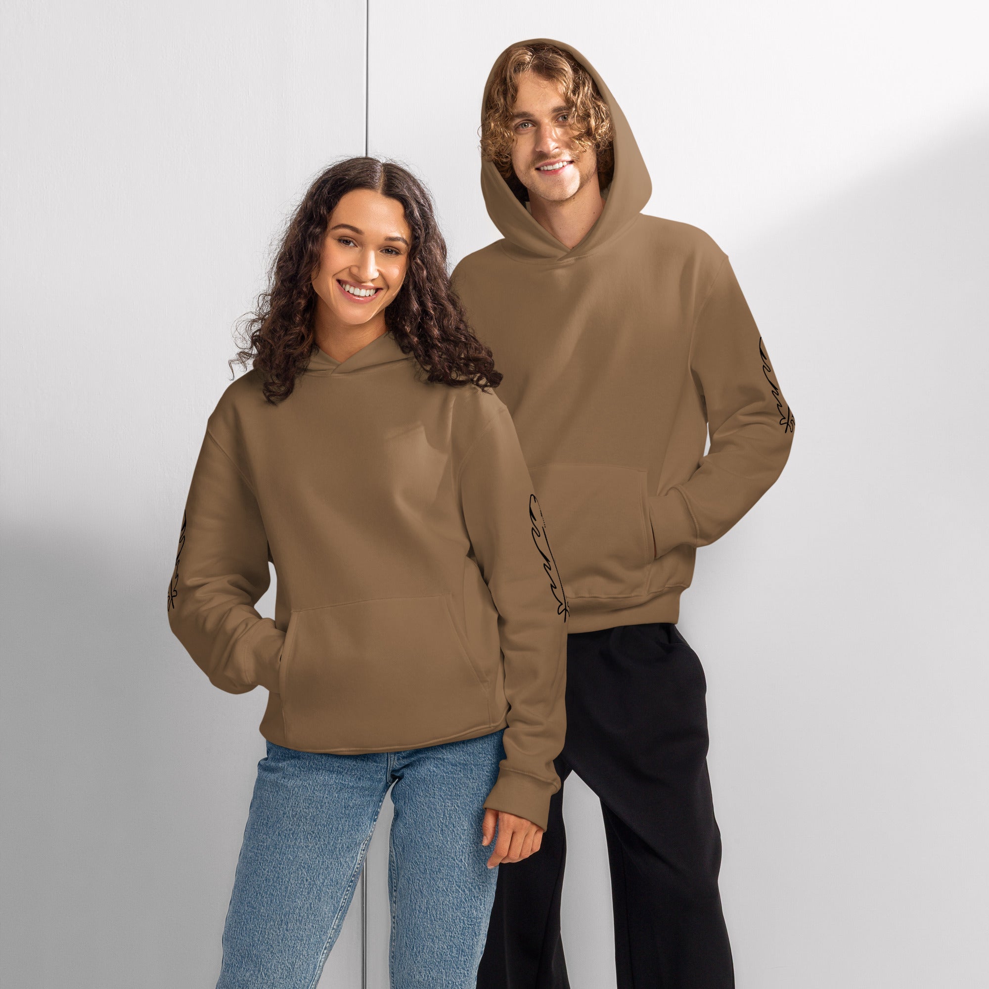 Oversized Hoodie Fleece Unisex – Erdige Farben & Cleanes Design | Melivero Vintage Brown Melivero