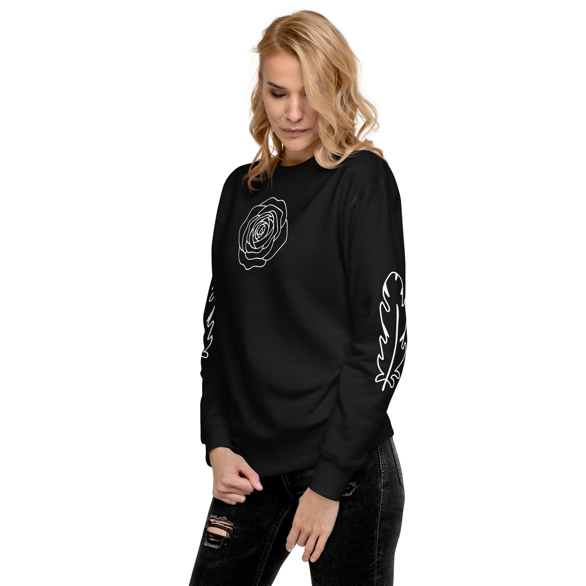 Premium Unisex Pullover – Weicher Baumwoll-Sweatshirt für Damen & Herren | Melivero Schwarz Melivero