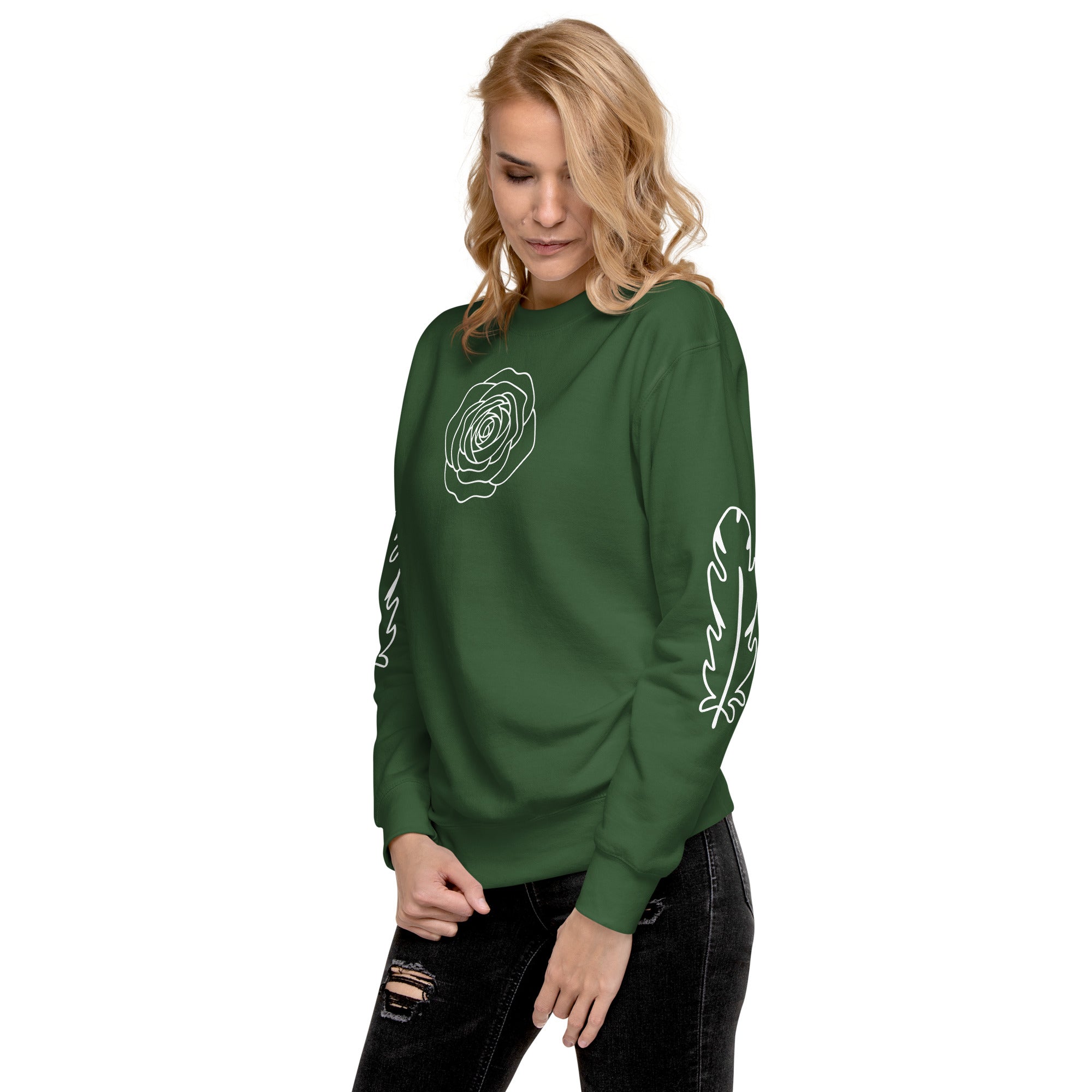 Premium Unisex Pullover – Weicher Baumwoll-Sweatshirt für Damen & Herren | Melivero Waldgrün Melivero