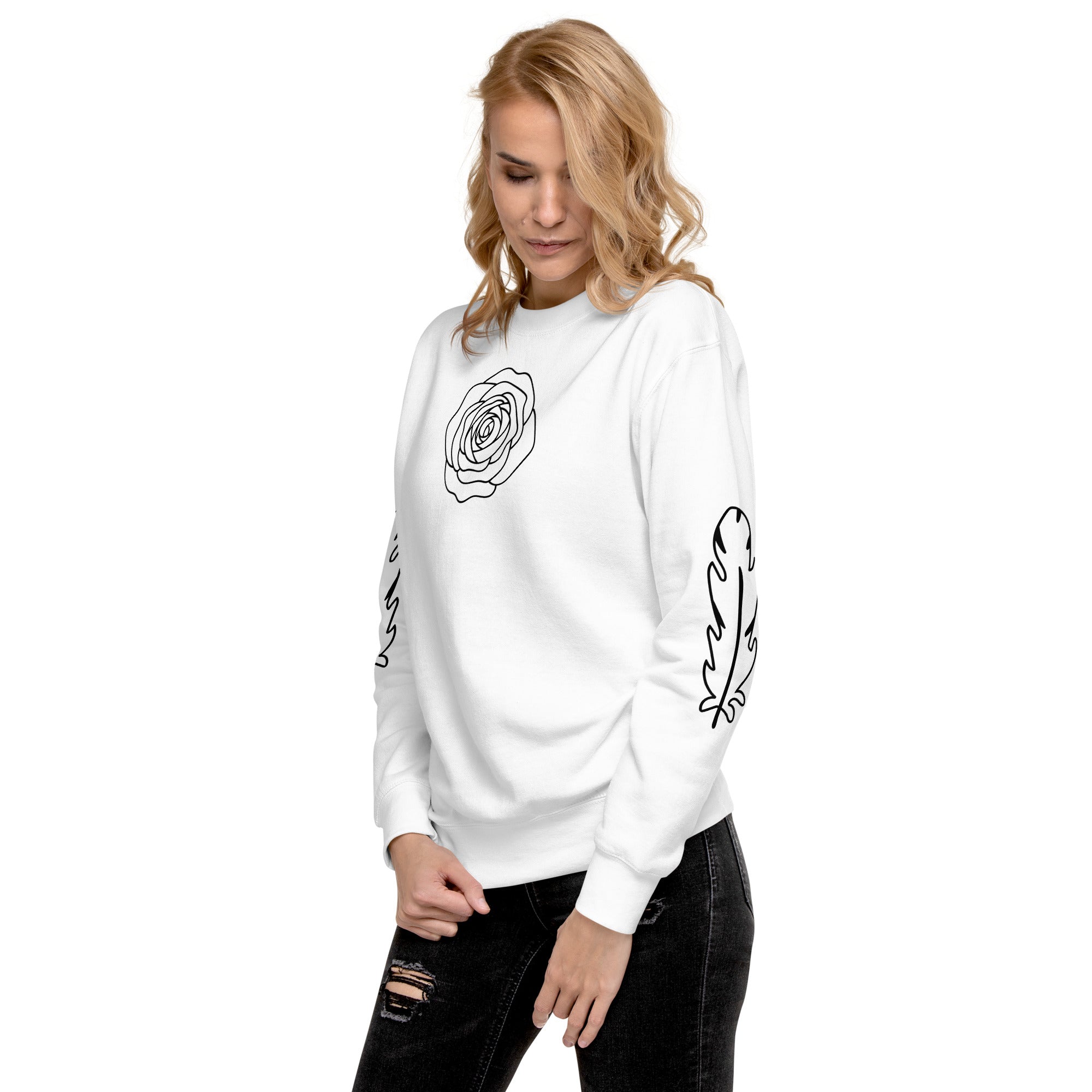 Premium Unisex Sweatshirt – Weicher Rundhals Pullover für Damen & Herren | Melivero Weiß Melivero
