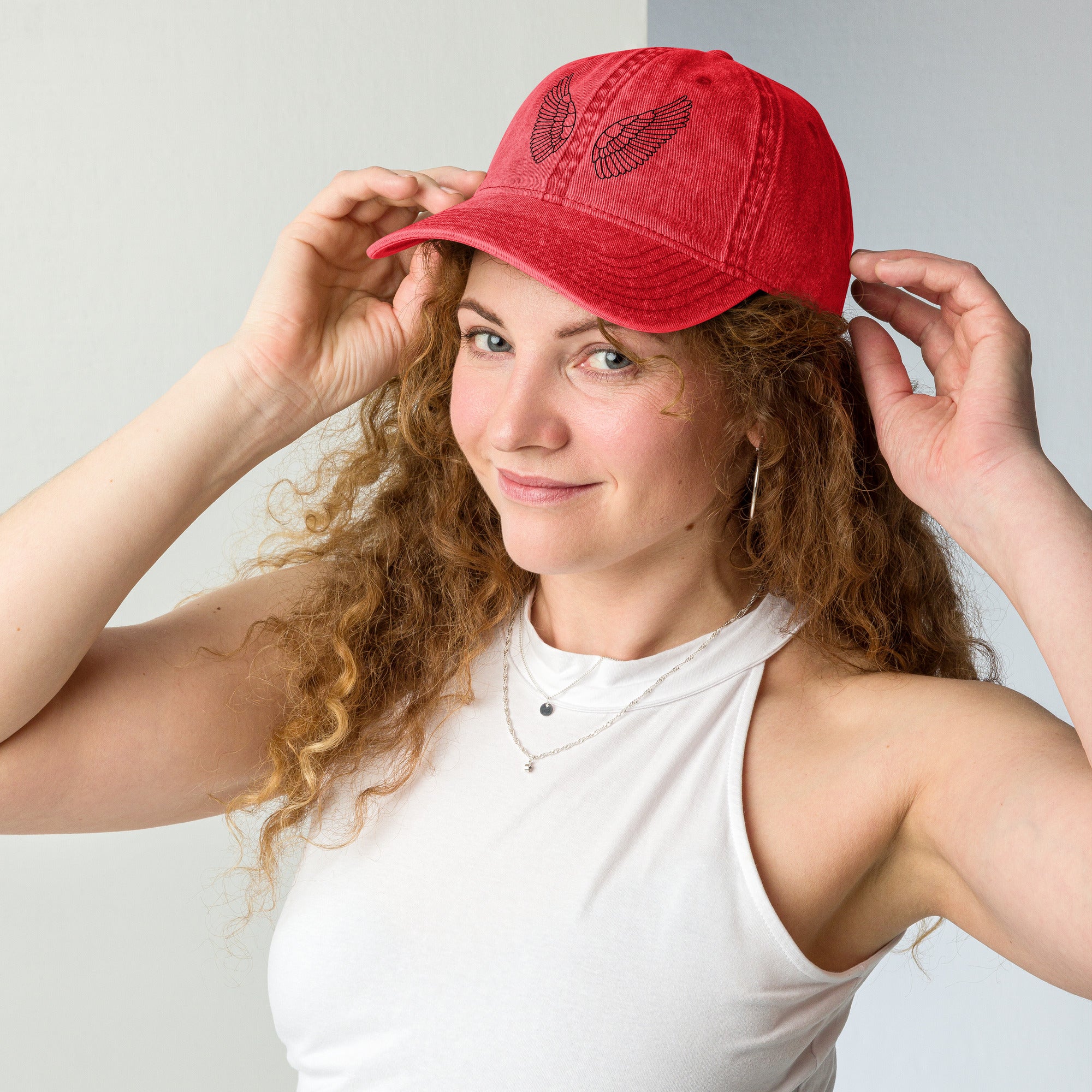 Melivero Dad Hat Vintage – 100% Baumwollcord | Unisex Cap One Size | Rot Pink Grau Melivero