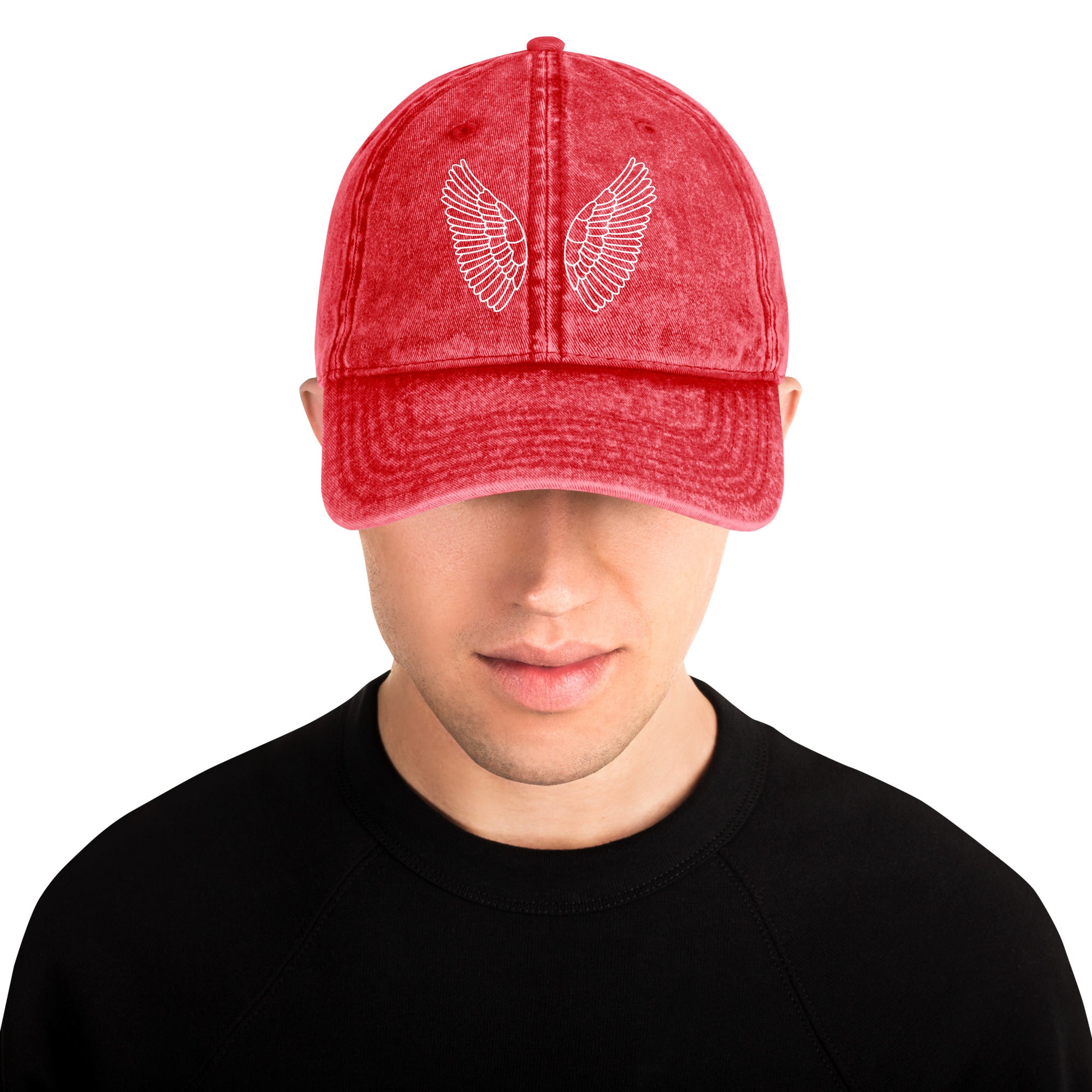 Vintage Baumwoll-Cord Cap | Bestickte Dad Hat in 4 Farben Rot Melivero