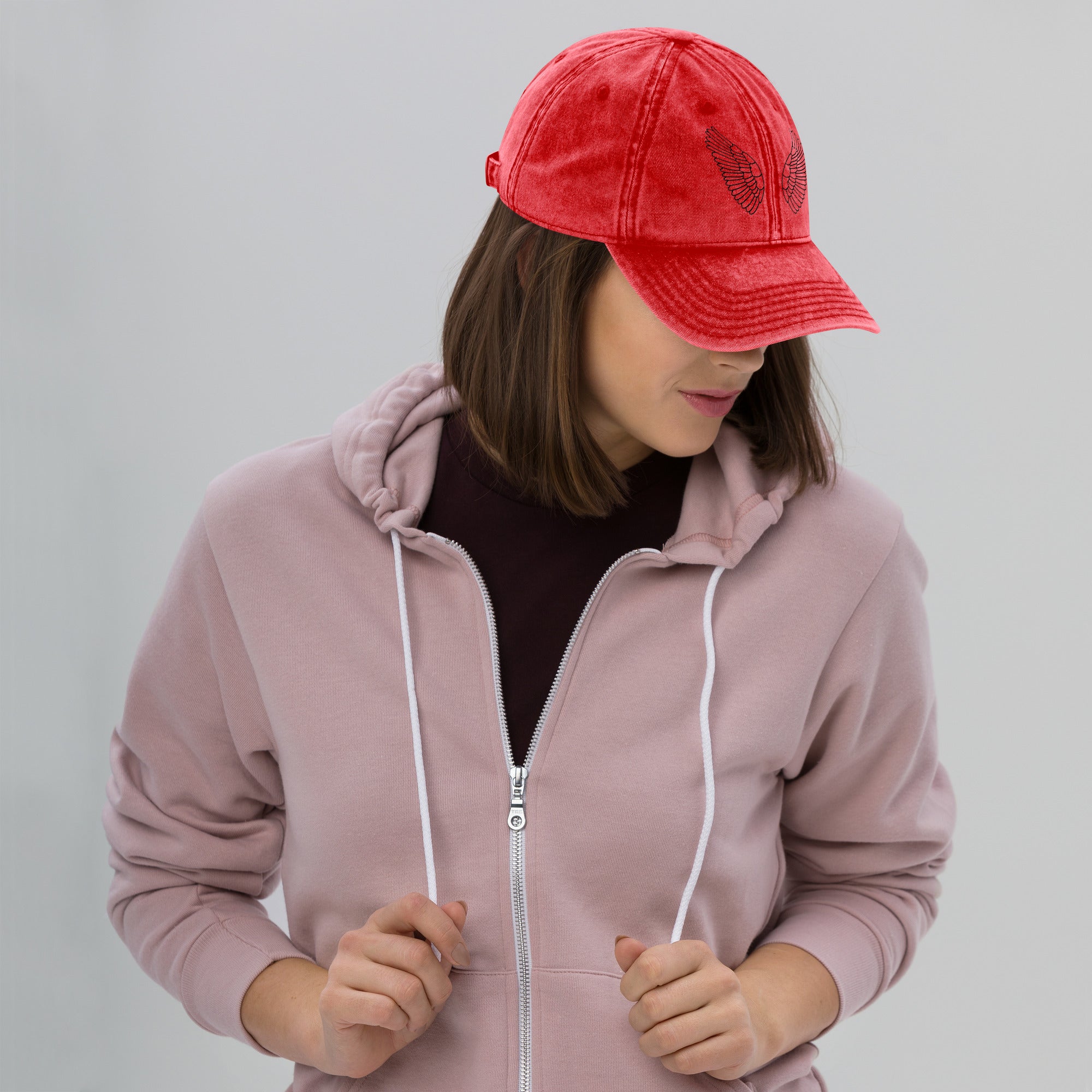 Melivero Dad Hat Vintage – 100% Baumwollcord | Unisex Cap One Size | Rot Pink Grau Melivero