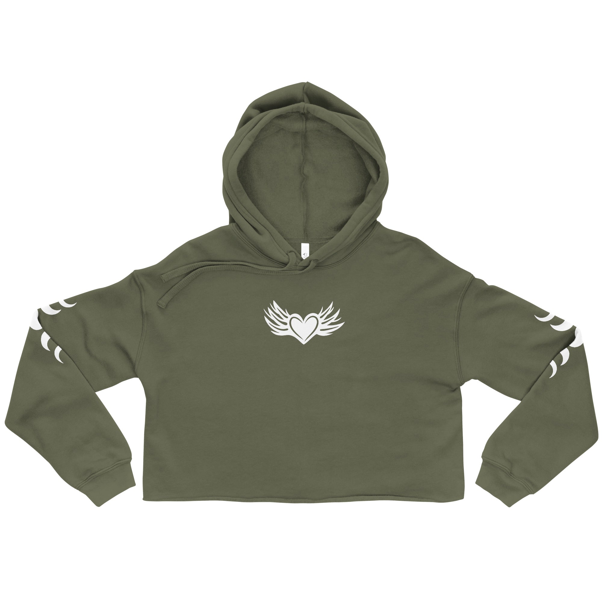 Crop Hoodie Damen – Bauchfreier Kapuzenpullover Stylisch | Melivero Militärgrün Melivero